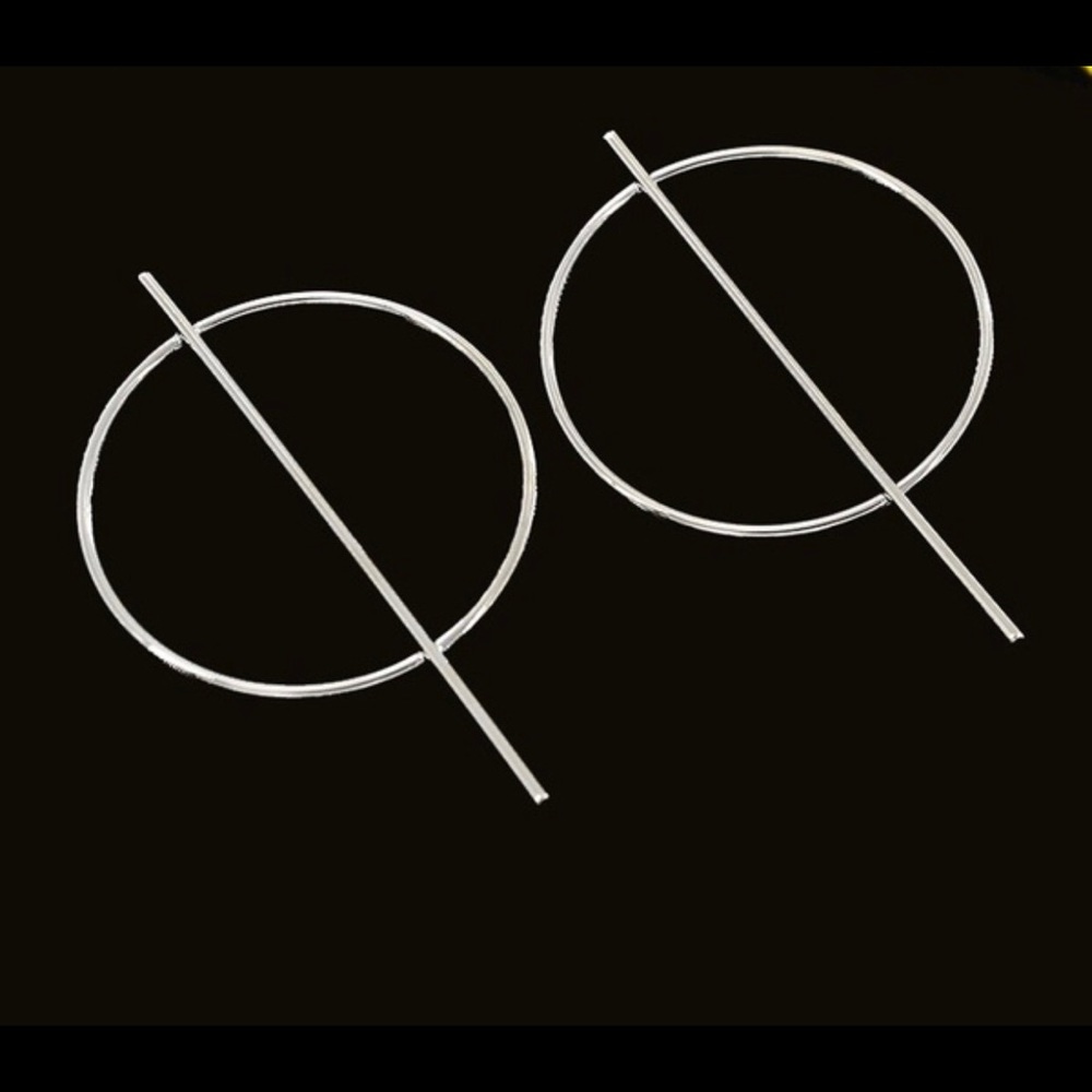 Exaggerated circle statement earrings - Picture 4 of 8
